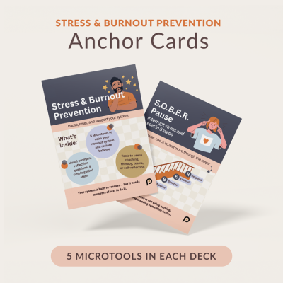 Anchor Cards: Stress & Burnout Prevention x25